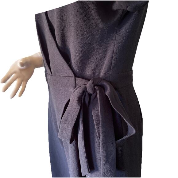 Banana Republic Women's Poplin Short Sleeve Cropped Jumpsuit Size 4 Navy - Picture 7 of 7